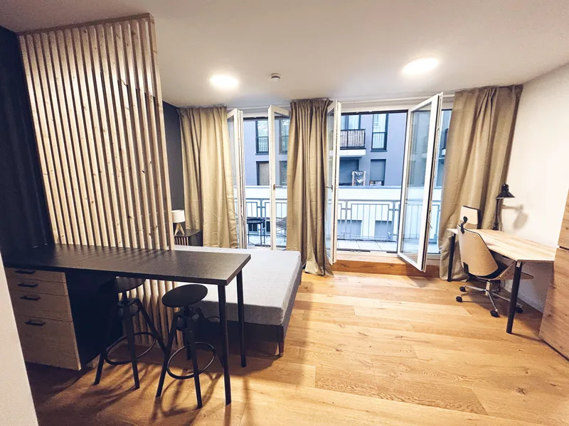 Voll möbliertes Neubau-Studio mit großer Loggia – ab 01.11.2026 — photo 1